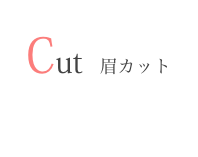 Cut  眉カット